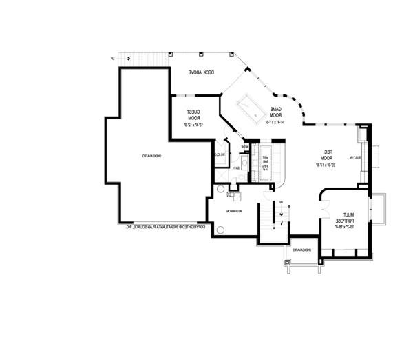 Optional Basement Plan image of Traverse House Plan